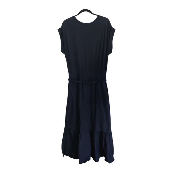 Banana Republic Navy Blue Tiered Maxi Dress Size L - Picture 3 of 11